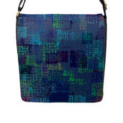 Abstract Art Flap Messenger Bag (l)  by ValentinaDesign