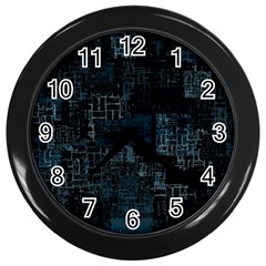 Abstract Art Wall Clocks (black) by ValentinaDesign