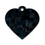 Abstract art Dog Tag Heart (One Side) Front