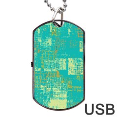 Abstract Art Dog Tag Usb Flash (two Sides) by ValentinaDesign