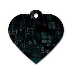 Abstract Art Dog Tag Heart (one Side)