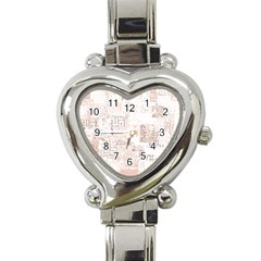 Abstract Art Heart Italian Charm Watch by ValentinaDesign