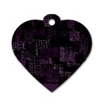 Abstract art Dog Tag Heart (One Side) Front