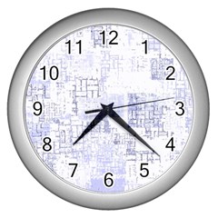 Abstract Art Wall Clocks (silver)  by ValentinaDesign