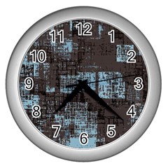 Abstract Art Wall Clocks (silver)  by ValentinaDesign