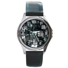 Abstract art Round Metal Watch