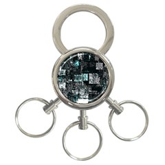 Abstract art 3-Ring Key Chains