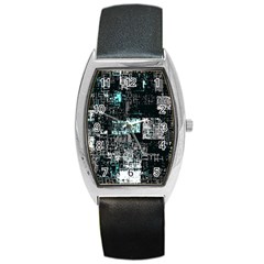 Abstract art Barrel Style Metal Watch