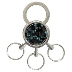 Abstract Art 3-ring Key Chains