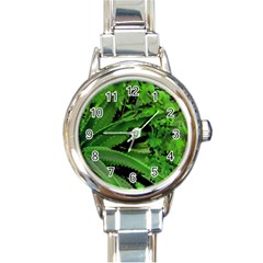 Vivid Tropical Design Round Italian Charm Watch by dflcprints