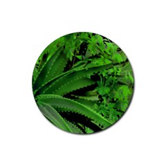 Vivid Tropical Design Rubber Coaster (round)  by dflcprints