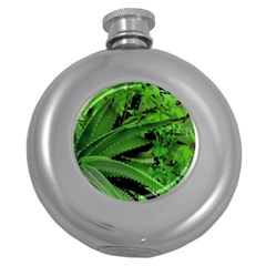 Vivid Tropical Design Round Hip Flask (5 Oz) by dflcprints