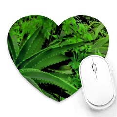 Vivid Tropical Design Heart Mousepads by dflcprints