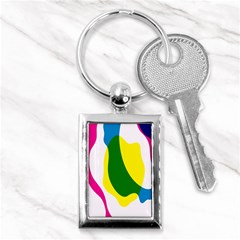 Anatomicalrainbow Wave Chevron Pink Blue Yellow Green Key Chains (rectangle)  by Mariart