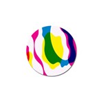 Anatomicalrainbow Wave Chevron Pink Blue Yellow Green Golf Ball Marker (10 pack) Front