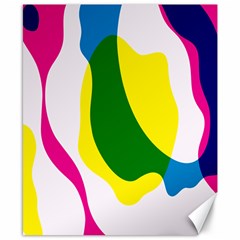 Anatomicalrainbow Wave Chevron Pink Blue Yellow Green Canvas 8  X 10 