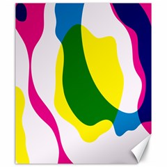 Anatomicalrainbow Wave Chevron Pink Blue Yellow Green Canvas 20  X 24  