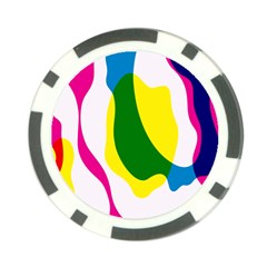 Anatomicalrainbow Wave Chevron Pink Blue Yellow Green Poker Chip Card Guard