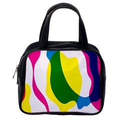 Anatomicalrainbow Wave Chevron Pink Blue Yellow Green Classic Handbags (one Side) by Mariart