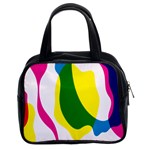 Anatomicalrainbow Wave Chevron Pink Blue Yellow Green Classic Handbags (2 Sides) Front