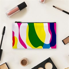 Anatomicalrainbow Wave Chevron Pink Blue Yellow Green Cosmetic Bag (small)  by Mariart