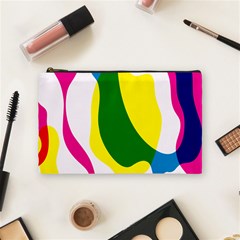 Anatomicalrainbow Wave Chevron Pink Blue Yellow Green Cosmetic Bag (medium)  by Mariart