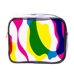 Anatomicalrainbow Wave Chevron Pink Blue Yellow Green Mini Toiletries Bags by Mariart