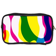 Anatomicalrainbow Wave Chevron Pink Blue Yellow Green Toiletries Bags by Mariart