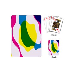 Anatomicalrainbow Wave Chevron Pink Blue Yellow Green Playing Cards (mini) 