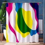 Anatomicalrainbow Wave Chevron Pink Blue Yellow Green Shower Curtain 60  x 72  (Medium)  60 x72  Curtain