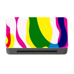 Anatomicalrainbow Wave Chevron Pink Blue Yellow Green Memory Card Reader With Cf