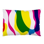 Anatomicalrainbow Wave Chevron Pink Blue Yellow Green Pillow Case (Two Sides) Front