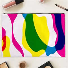 Anatomicalrainbow Wave Chevron Pink Blue Yellow Green Cosmetic Bag (xxl) 