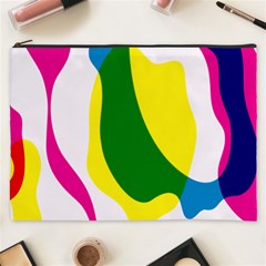 Anatomicalrainbow Wave Chevron Pink Blue Yellow Green Cosmetic Bag (xxxl) 