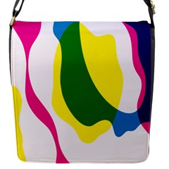 Anatomicalrainbow Wave Chevron Pink Blue Yellow Green Flap Messenger Bag (s) by Mariart