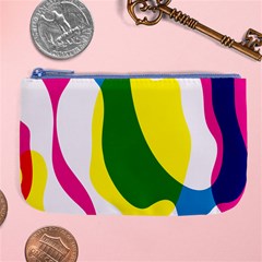 Anatomicalrainbow Wave Chevron Pink Blue Yellow Green Large Coin Purse by Mariart