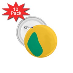 Yellow Green Blue 1.75  Buttons (10 pack)