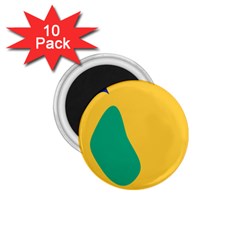 Yellow Green Blue 1.75  Magnets (10 pack) 