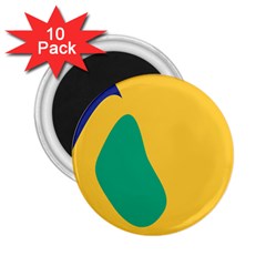 Yellow Green Blue 2.25  Magnets (10 pack) 