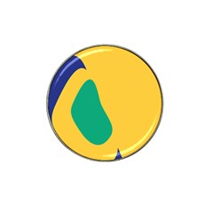 Yellow Green Blue Hat Clip Ball Marker