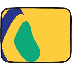 Yellow Green Blue Fleece Blanket (Mini)