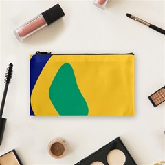 Yellow Green Blue Cosmetic Bag (Small) 