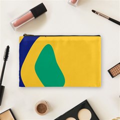 Yellow Green Blue Cosmetic Bag (Medium) 