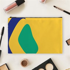 Yellow Green Blue Cosmetic Bag (Large) 