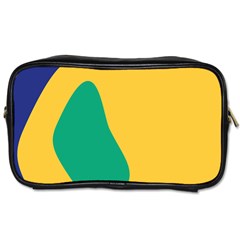 Yellow Green Blue Toiletries Bags