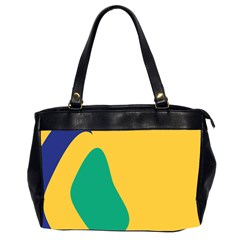 Yellow Green Blue Office Handbags (2 Sides) 