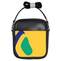 Yellow Green Blue Girls Sling Bags