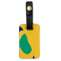 Yellow Green Blue Luggage Tags (One Side) 