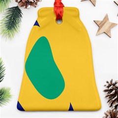 Yellow Green Blue Bell Ornament (two Sides)