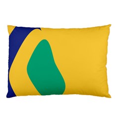 Yellow Green Blue Pillow Case (Two Sides)